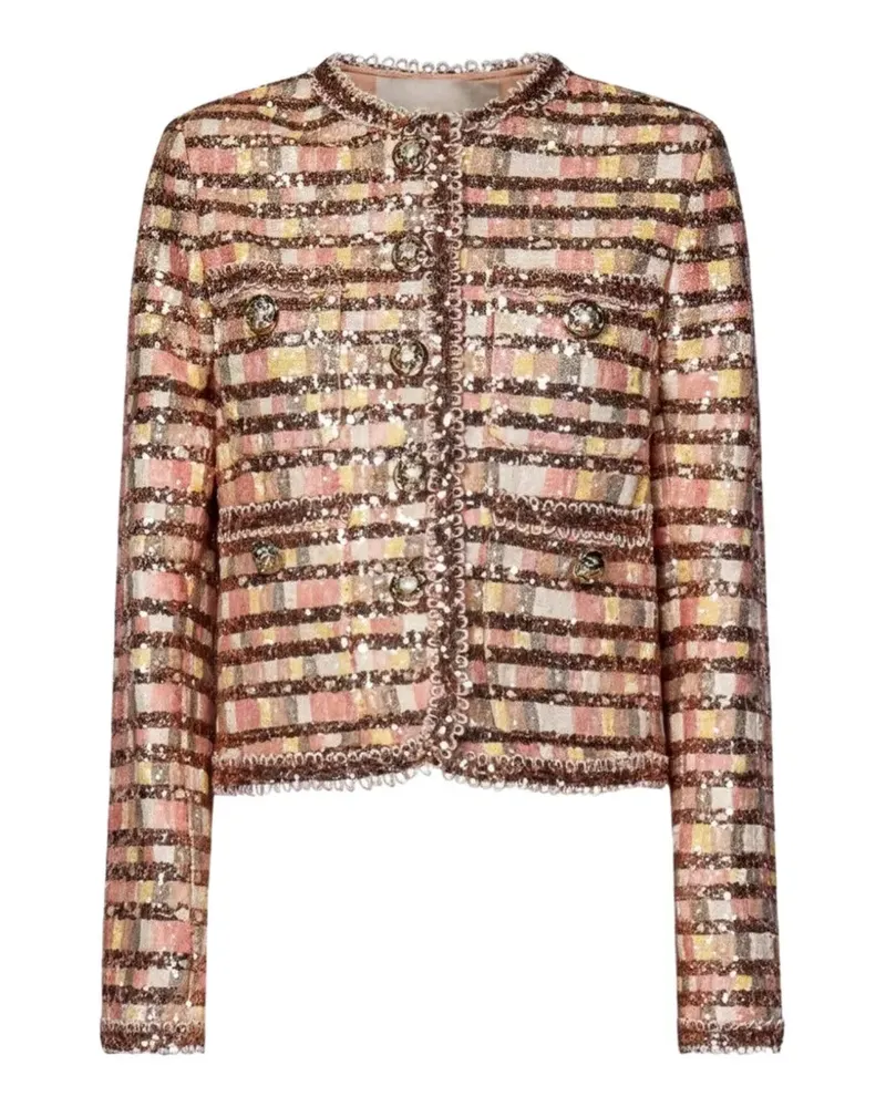 Elie Saab Jacke mit Pailletten - Rosa Rosa