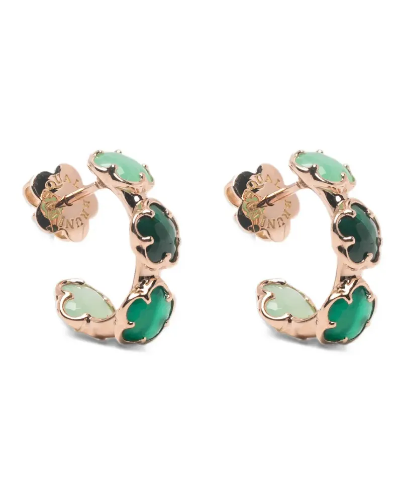 Pasquale Bruni Figlia Dei Fiori chalcedony and agate hoop earrings - Rosa Rosa