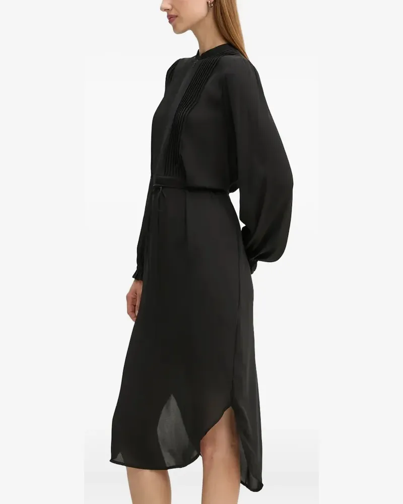 BRUUNS BAZAAR Midikleid mit Falten - Schwarz Schwarz
