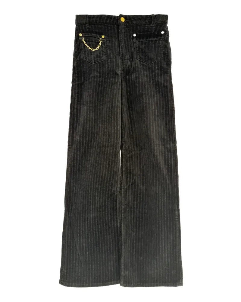 Ganni Magny chain-accent trousers - Schwarz Schwarz