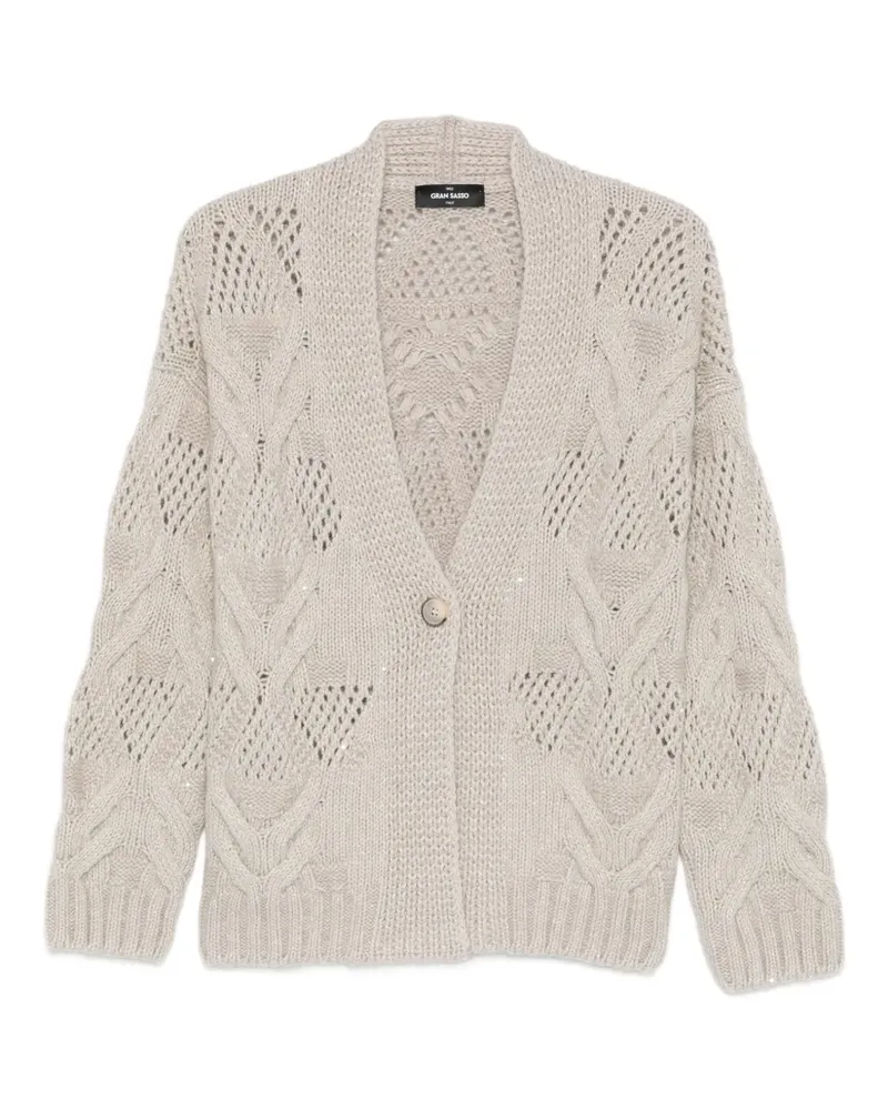 Gran Sasso Cardigan mit Zopfmuster - Nude Nude
