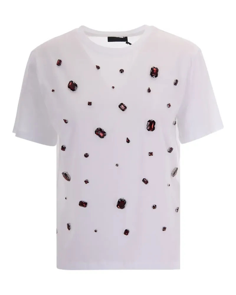 Liu Jo gemstone embellished T-shirt - Weiß Weiß