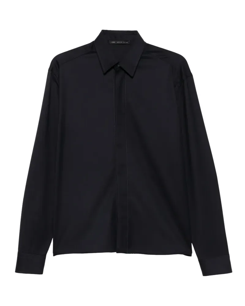 Low Brand concealed-front shirt - Schwarz Schwarz