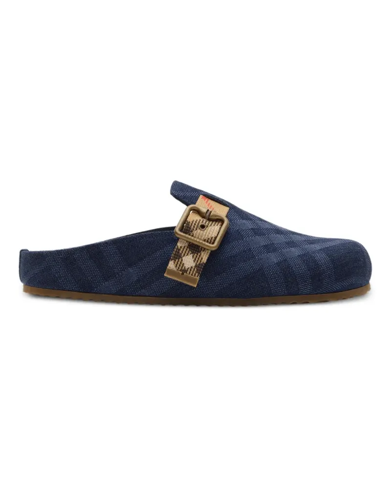 Burberry Check denim Urchin clogs - Blau Blau