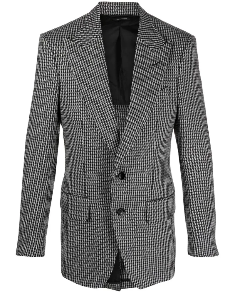 Tom Ford Sakko mit Hahnentrittmuster - Grau Grau