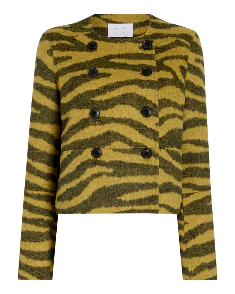 Proenza Schouler Courtney Jacke aus Zebra-Jacquard - Gelb Gelb