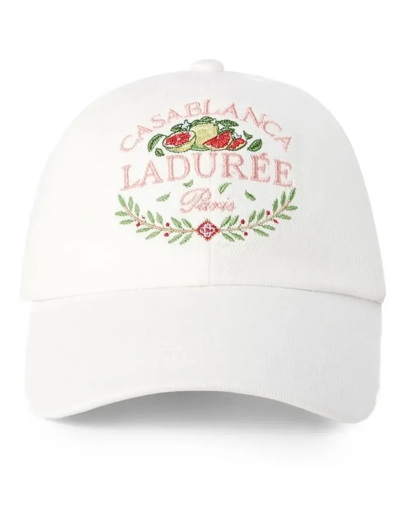 Casablanca Paris Ladurée x  embroidered cap - Weiß Weiß