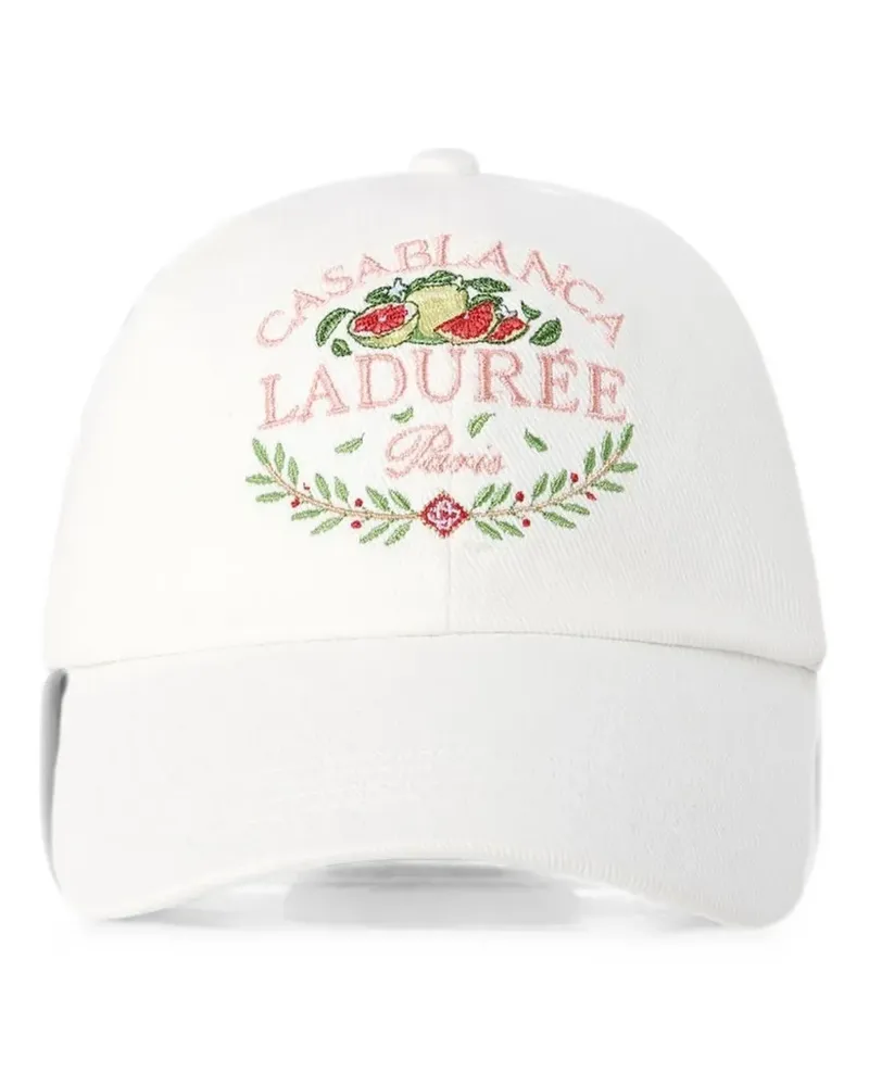 Casablanca Paris Ladurée x  embroidered cap - Weiß Weiß