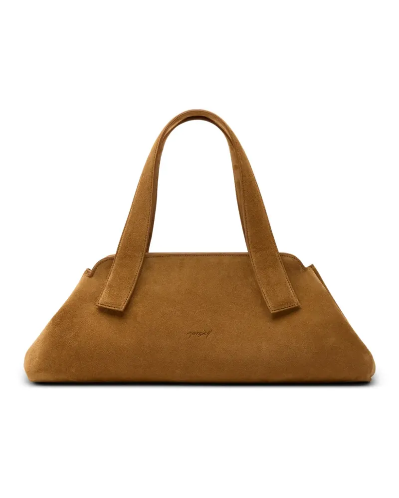 Marsèll Linea Basalt Schultertasche aus Wildleder - Braun Braun