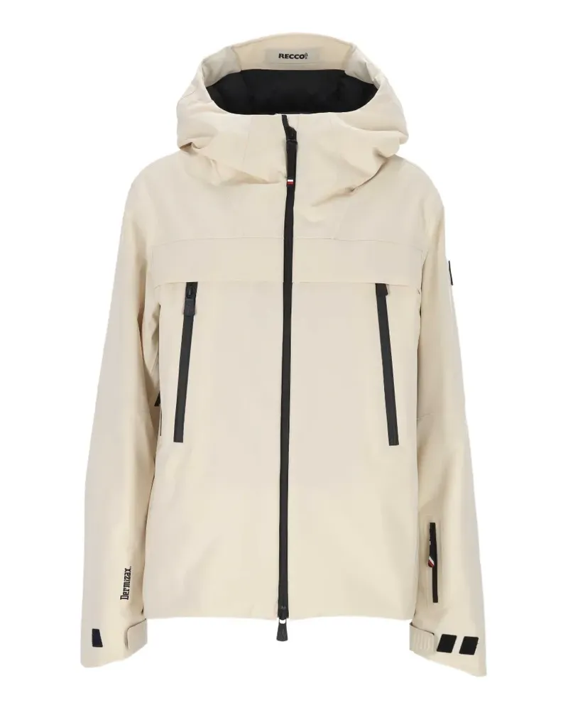 Moncler Chanavey hooded zip-up jacket - Nude Nude