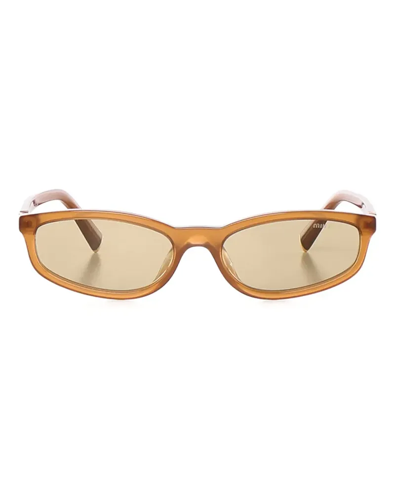 Miu Miu Sonnenbrille mit eckigem Gestell - Braun Braun