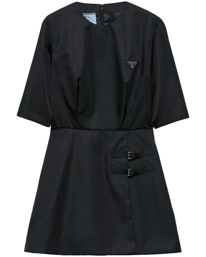 Prada Minikleid mit Triangel-Logo - Schwarz Schwarz