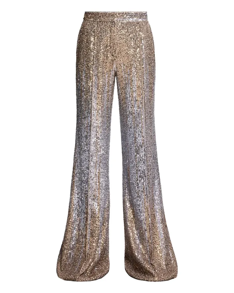 Elie Saab sequin-embroidered trousers - Gelb Gelb