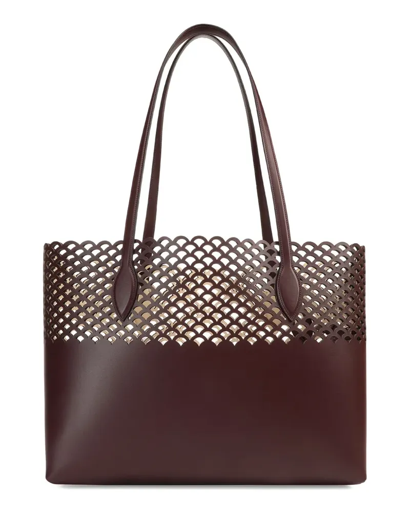 Sergio Rossi Sr Mermaid Tote Bag mit Wellensaum - Braun Braun