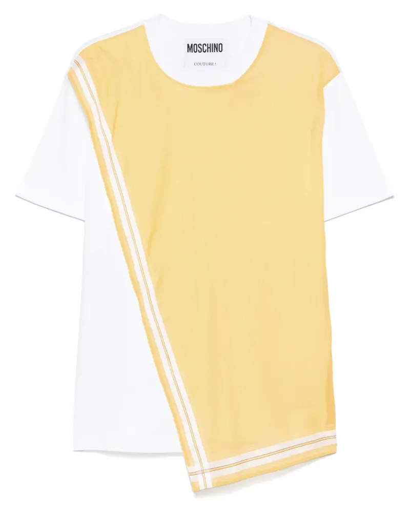 Moschino Asymmetrisches T-Shirt - Weiß Weiß