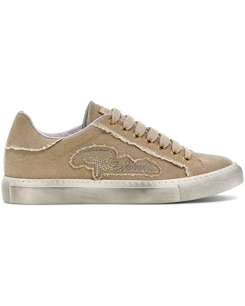 Roberto Cavalli Bestickte Sneakers - Braun Braun