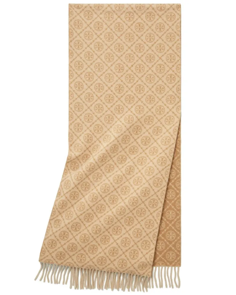 Tory Burch T Monogram Schal - Nude Nude