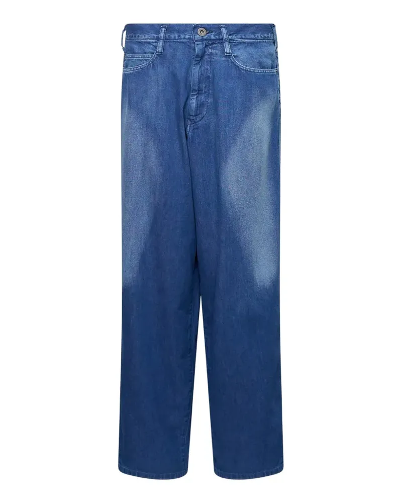 Yohji Yamamoto faded-effect jeans - Blau Blau