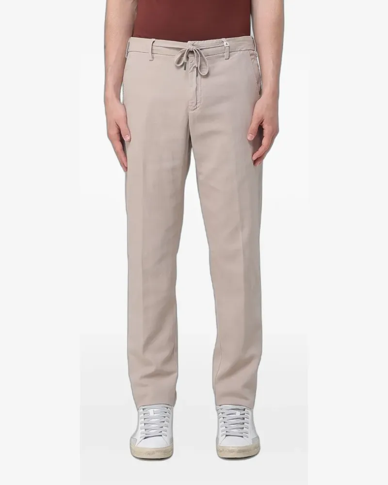 MYTHS Schmale Hose mit Kordelzug - Nude Nude