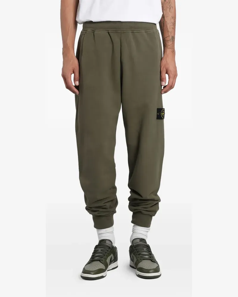 Stone Island Jogginghose mit Logo-Patch - Grün Grün