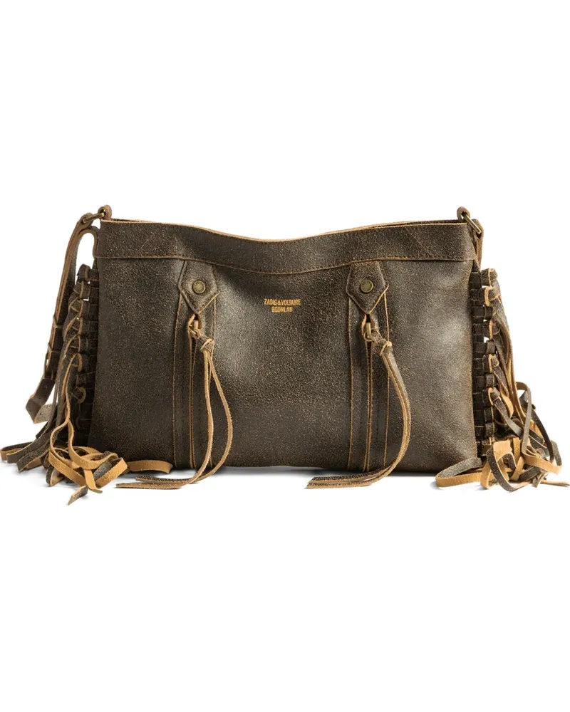 Zadig & Voltaire Sunny Moody fringe shoulder bag - Braun Braun