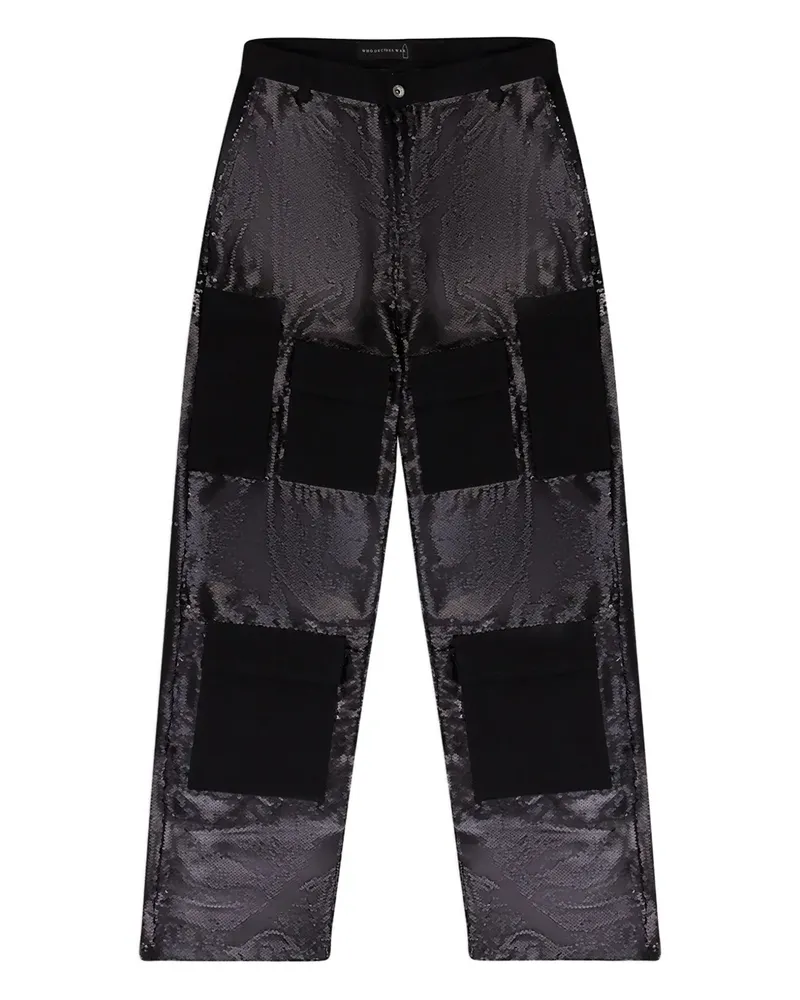 WHO DECIDES WAR sequin pocket trousers - Grau Grau