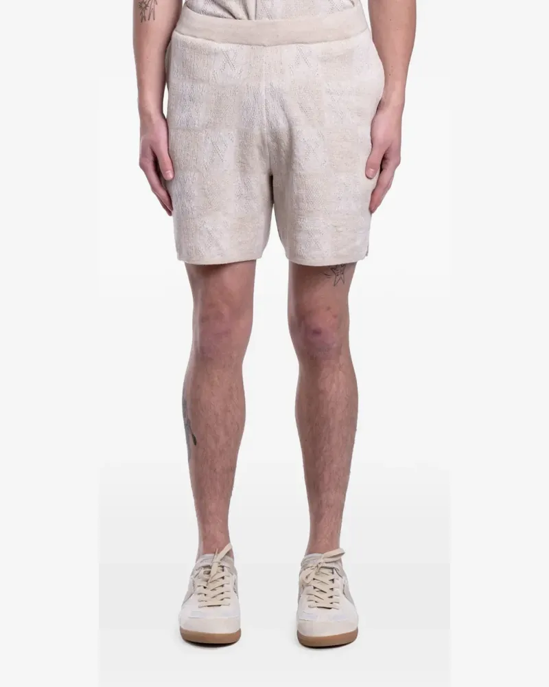REPRESENT crochet checkered shorts - Weiß Weiß