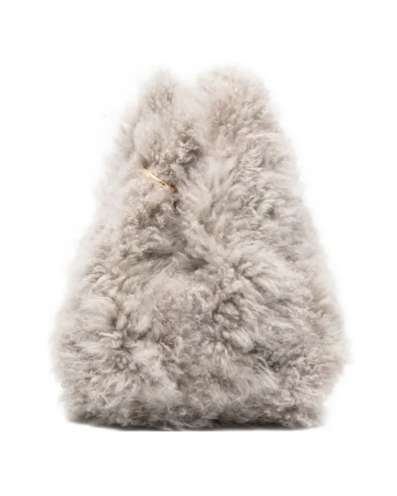 Simonetta Ravizza Schultertasche aus Shearling - Grau Grau