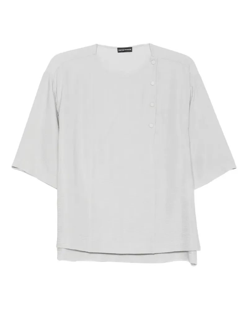 Emporio Armani Bluse mit rundem Ausschnitt - Grau Grau