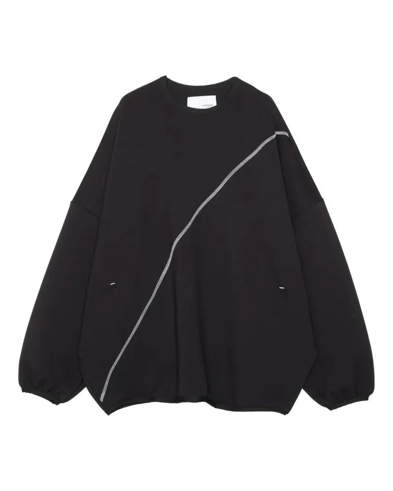Yoshio Kubo Sweatshirt mit Kontrastnähten - Schwarz Schwarz
