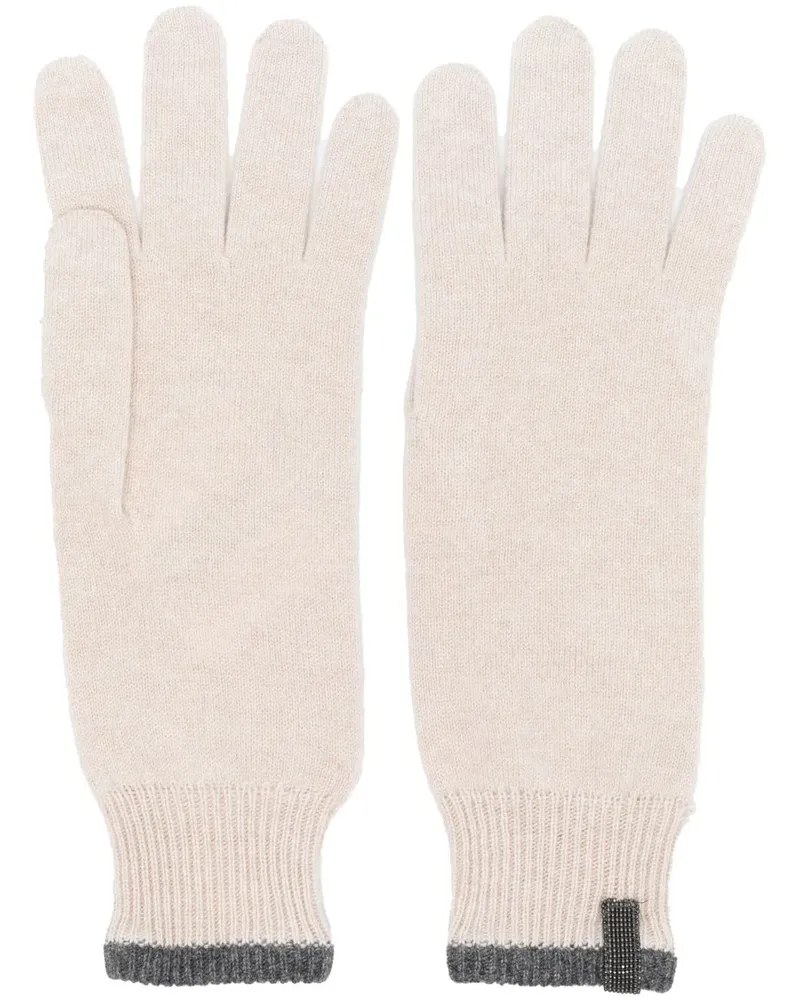 Brunello Cucinelli Handschuhe aus Kaschmir - Nude Nude