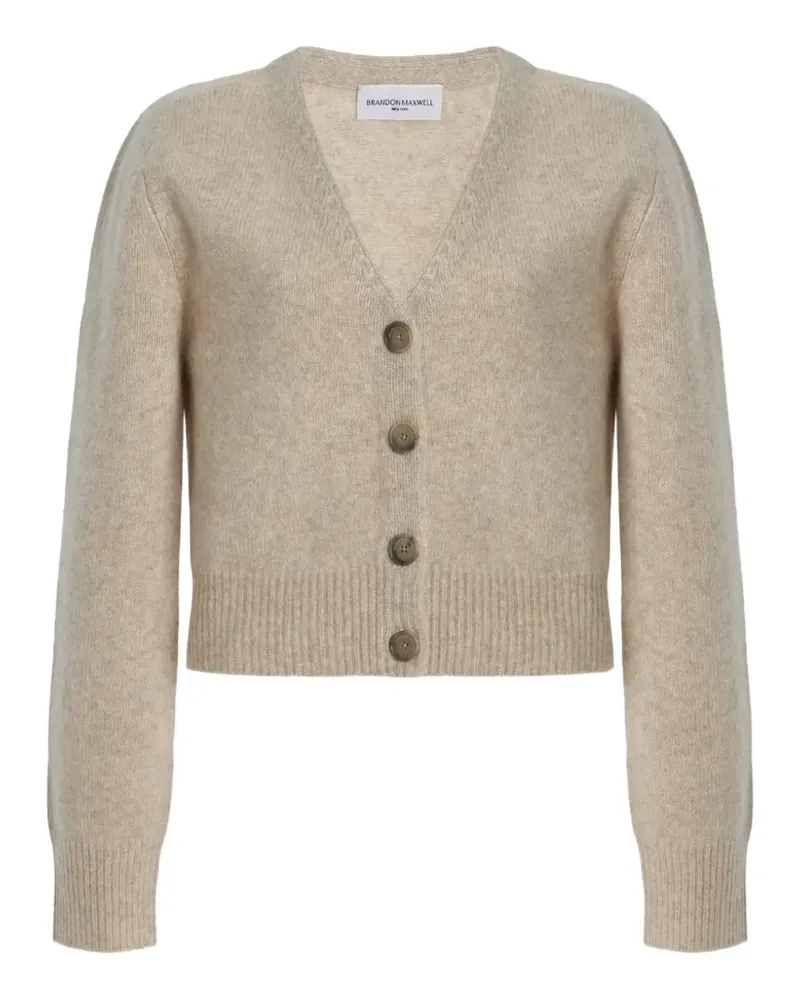 Brandon Maxwell Sloane Cardigan mit V-Ausschnitt - Nude Nude