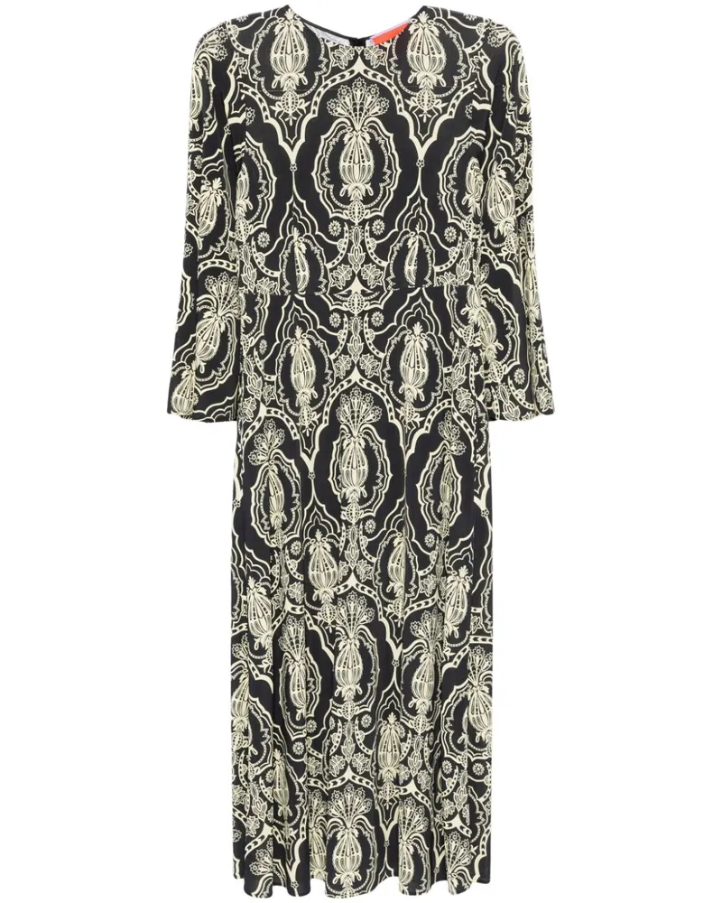 La DoubleJ Sorella Midikleid - Schwarz Schwarz