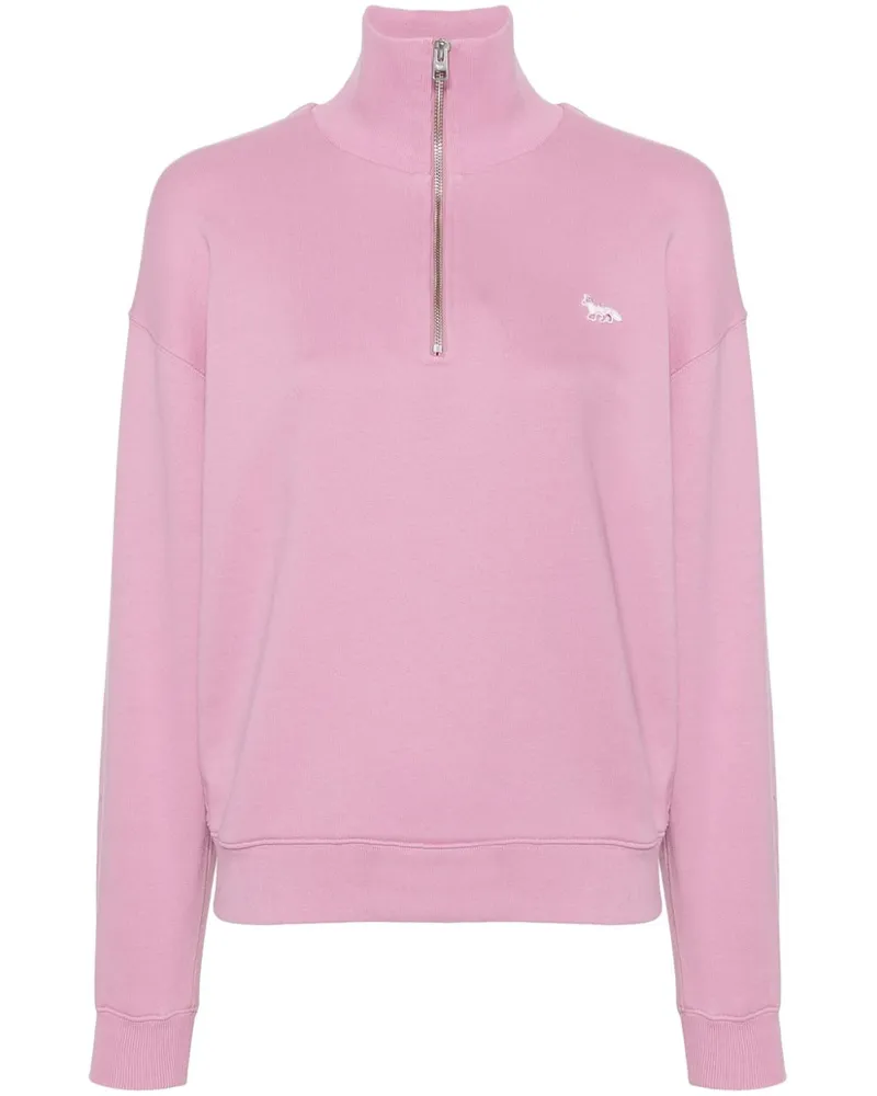 Kitsuné Sweatshirt mit Fuchs-Applikation Rosa