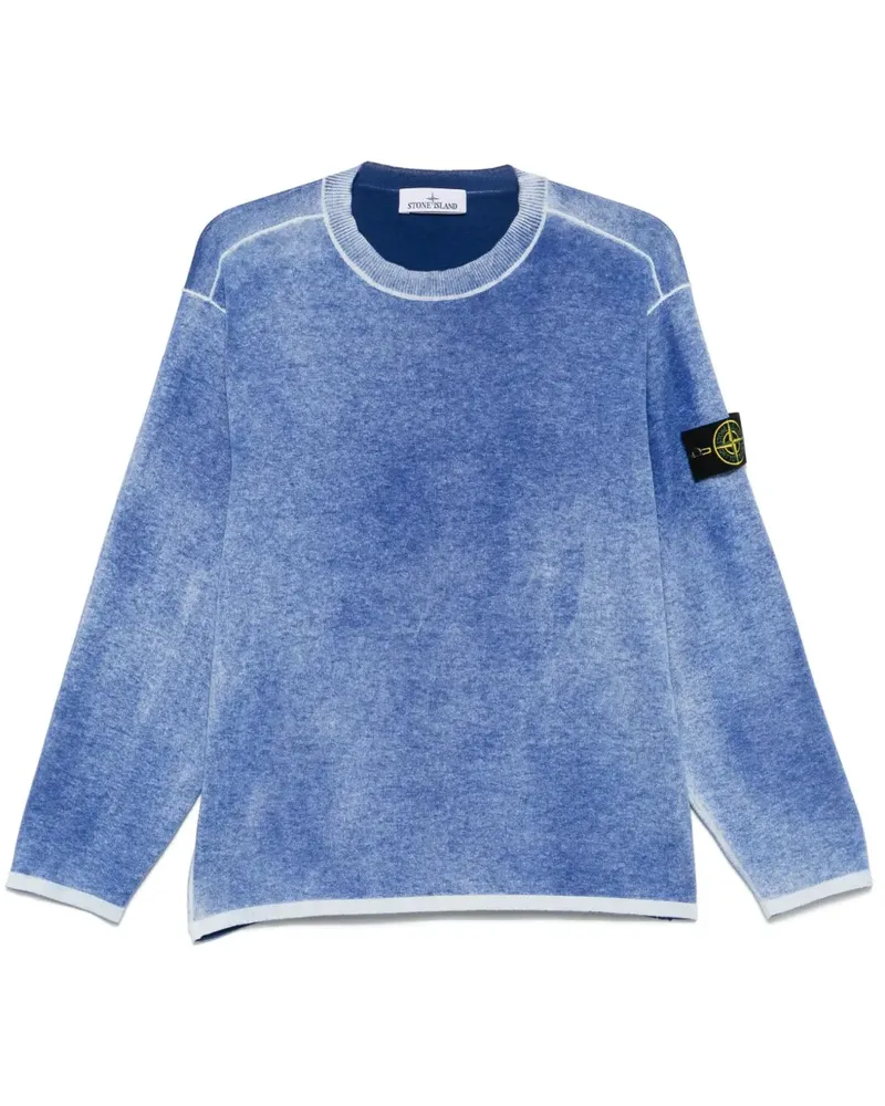 Stone Island Sweatshirt mit Kompass-Patch - Blau Blau
