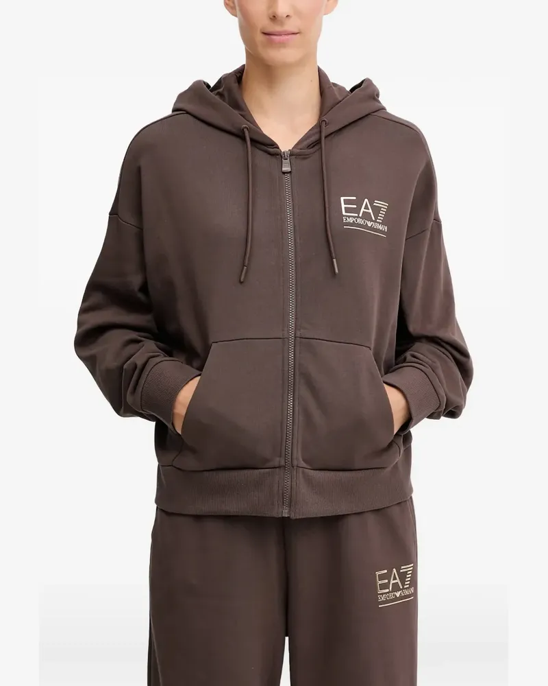 EA7 logo-detail tracksuit - Braun Braun