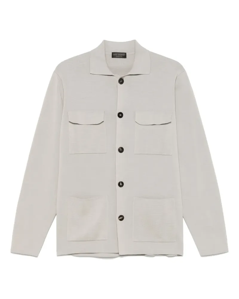 Dell'oglio Klassische Hemdjacke - Grau Grau