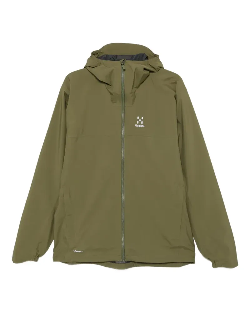 Haglöfs logo-print hooded jacket - Grün Grün
