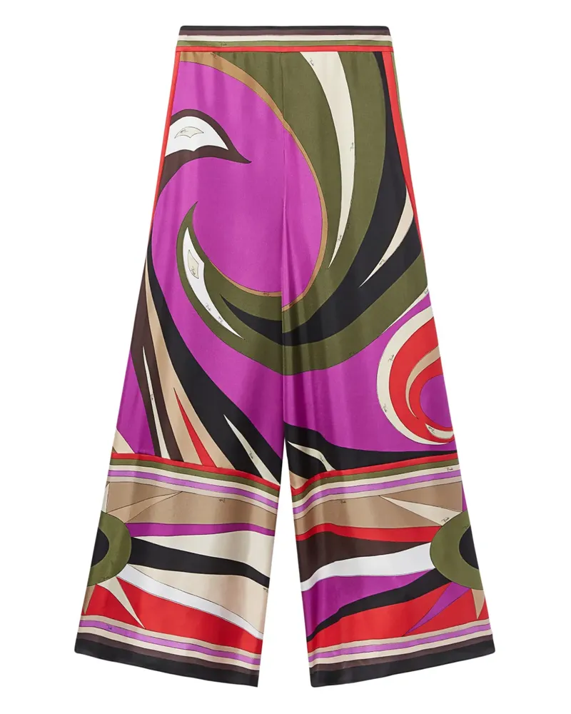 Emilio Pucci Seidenhose mit Print - Violett Violett