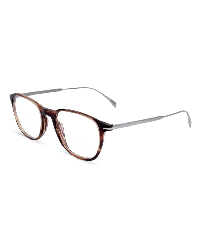 EYEWEAR by DAVID BECKHAM Eckige Brille in Schildpattoptik - Braun Braun