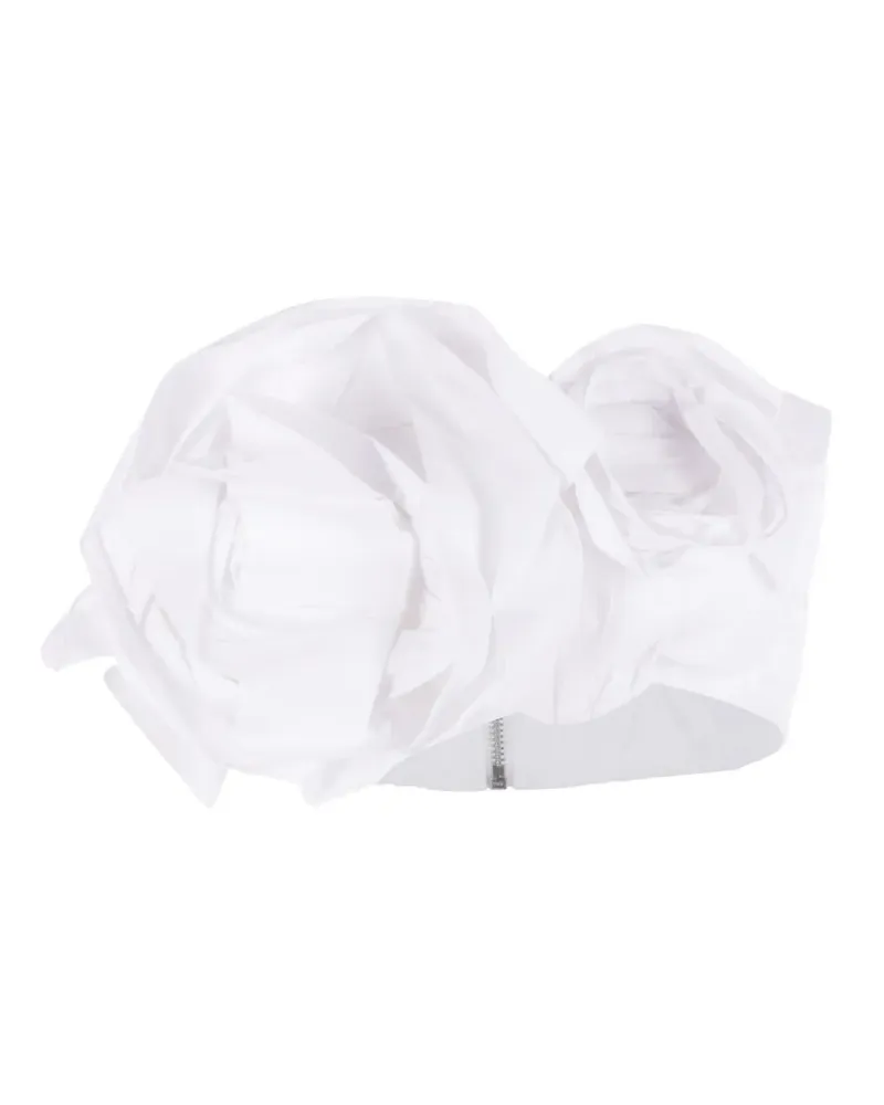 Simone Rocha Oberteil mit Schleifendetail - Weiß Weiß