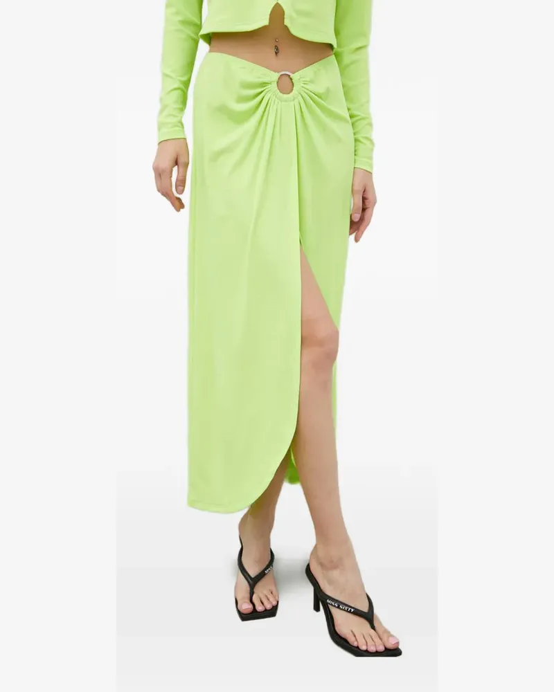 Résumé cut-out ring-detail midi skirt - Grün Grün