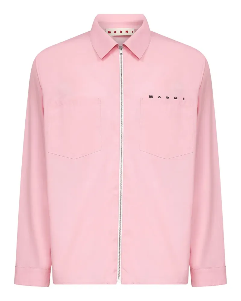 Marni Hemdjacke mit aufgesetzten Taschen - Rosa Rosa