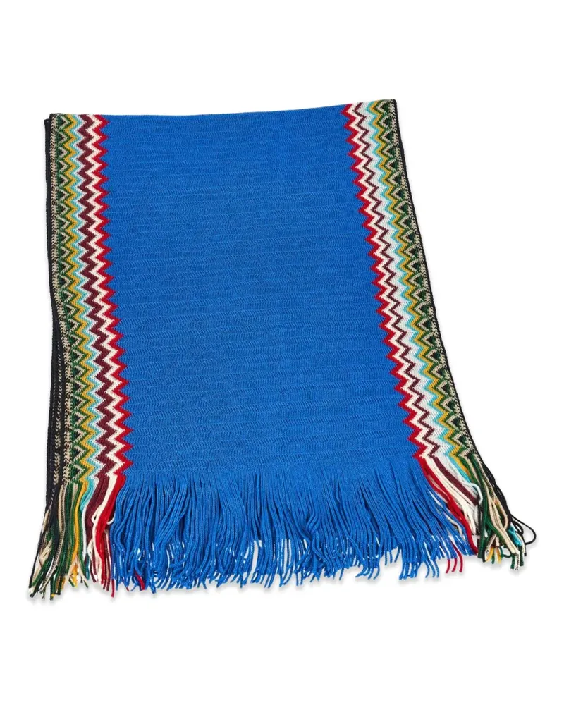 Missoni Schal mit Zickzackmuster - Blau Blau