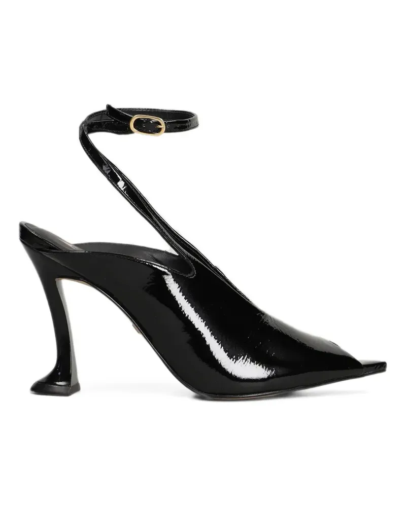 CARRANO Silhouette patent ankle-strap heeled sandals - Schwarz Schwarz