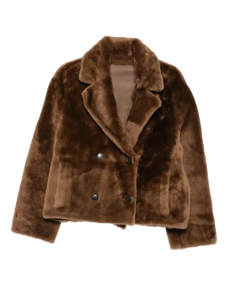 Yves Salomon Cabanjacke aus Shearling - Braun Braun