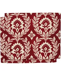 La DoubleJ Set aus zwei Tischsets mit Monogramm-Print Rot