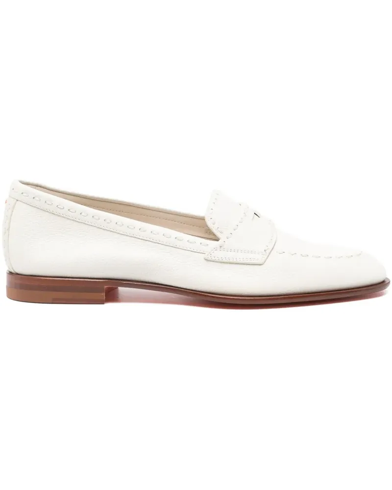 Santoni Klassische Penny-Loafer - Weiß Weiß