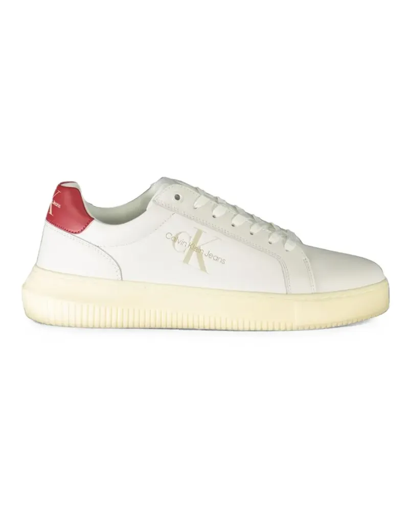 Calvin Klein Weiße Sneakers aus Polyester Weiß