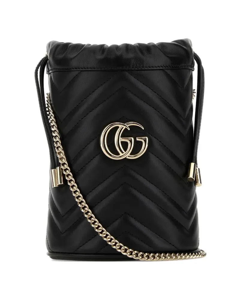 Gucci Kleine GG Marmont Beuteltasche - Schwarz Schwarz